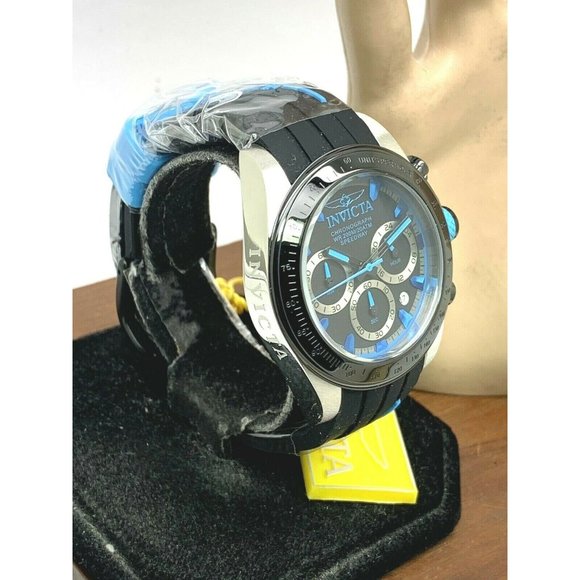 Invicta Men's Watch 17193 Speedway Chronograph Quartz Blue Black Rubber Band - Picture 12 of 12